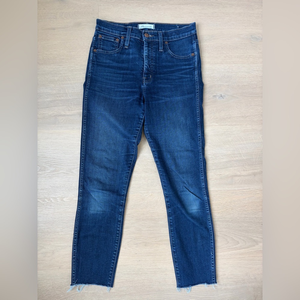 Madewell Dark Blue High-Rise Skinny Jeans